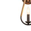 Load image into Gallery viewer, Farmhouze Light - Farmhouse 1 - Light Hemp Rope Accented Candle Wall Lamp - Wall Sconce - Black Finish - 
