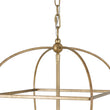 Load image into Gallery viewer, Farmhouze Light-Farmhouse 4-Light Vintage Aged Brass Metal Square Cage Pendant-Ceiling Light-Brass-
