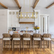 Load image into Gallery viewer, Farmhouze Light-Farmhouse 6-Light Rectangle Kitchen Island Linear Chandelier-Chandelier-Brushed Brass-
