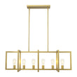 Load image into Gallery viewer, Farmhouze Light-Farmhouse 6-Light Rectangle Kitchen Island Linear Chandelier-Chandelier-Brushed Brass-
