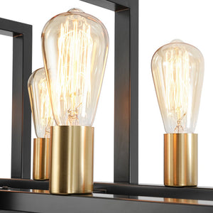 Farmhouze Light - Farmhouse 8 - Light Rectangle Island Linear Chandelier - Chandelier - 8 Bulbs - 