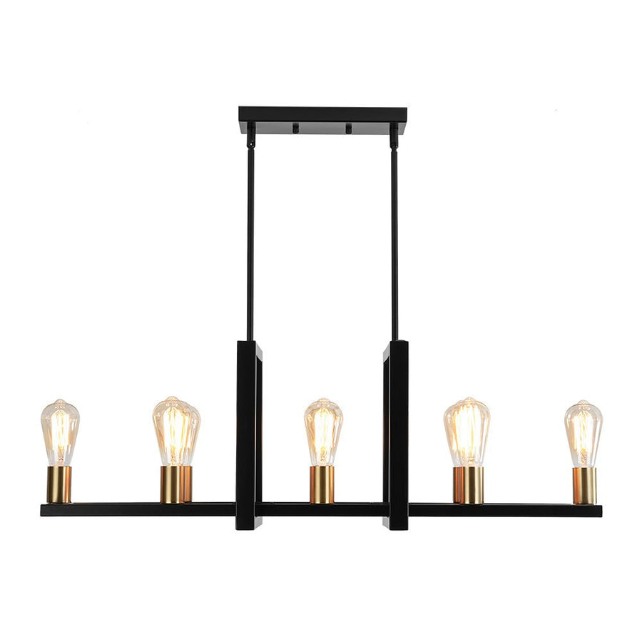 Farmhouze Light - Farmhouse 8 - Light Rectangle Island Linear Chandelier - Chandelier - 8 Bulbs - 