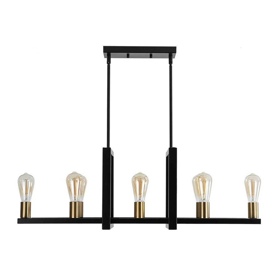 Farmhouze Light - Farmhouse 8 - Light Rectangle Island Linear Chandelier - Chandelier - 8 Bulbs - 