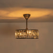 Load image into Gallery viewer, Farmhouze Light-Farmhouse Black Round Crystal Lantern Light Ceiling Fan-Ceiling Light-18 in-
