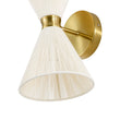 Load image into Gallery viewer, Farmhouze Light-Farmhouse Brass 2-Light Woven Ivory String Conical Wall Lamp-Wall Sconce-2 Packs-
