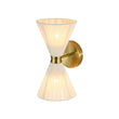 Load image into Gallery viewer, Farmhouze Light-Farmhouse Brass 2-Light Woven Ivory String Conical Wall Lamp-Wall Sconce-2 Packs-
