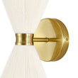 Load image into Gallery viewer, Farmhouze Light-Farmhouse Brass 2-Light Woven Ivory String Conical Wall Lamp-Wall Sconce-2 Packs-
