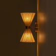 Load image into Gallery viewer, Farmhouze Light-Farmhouse Brass 2-Light Woven Ivory String Conical Wall Lamp-Wall Sconce-2 Packs-
