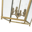 Load image into Gallery viewer, Farmhouze Light - Farmhouse Brass Candle Glass Geometric Cage Pendant - Chandelier - Brass - 
