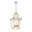 Load image into Gallery viewer, Farmhouze Light - Farmhouse Brass Candle Glass Geometric Cage Pendant - Chandelier - Brass - 
