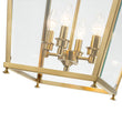 Load image into Gallery viewer, Farmhouze Light - Farmhouse Brass Candle Glass Geometric Cage Pendant - Chandelier - Brass - 
