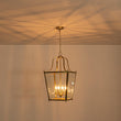 Load image into Gallery viewer, Farmhouze Light - Farmhouse Brass Candle Glass Geometric Cage Pendant - Chandelier - Brass - 
