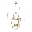 Load image into Gallery viewer, Farmhouze Light - Farmhouse Brass Candle Glass Geometric Cage Pendant - Chandelier - Brass - 
