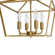 Load image into Gallery viewer, Farmhouze Light - Farmhouse Brass Candle Style Square Cage Ceiling Light - Ceiling Light - Brass - 
