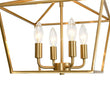 Load image into Gallery viewer, Farmhouze Light - Farmhouse Brass Candle Style Square Cage Ceiling Light - Ceiling Light - Brass - 
