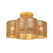 Load image into Gallery viewer, Farmhouze Light-Farmhouse Coastal Woven Rope Quatrefoil Scalloped Ceiling Light-Ceiling Light-13.8 in-
