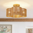 Load image into Gallery viewer, Farmhouze Light-Farmhouse Coastal Woven Rope Quatrefoil Scalloped Ceiling Light-Ceiling Light-13.8 in-
