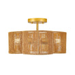 Load image into Gallery viewer, Farmhouze Light-Farmhouse Coastal Woven Rope Quatrefoil Scalloped Ceiling Light-Ceiling Light-13.8 in-
