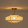 Load image into Gallery viewer, Farmhouze Light-Farmhouse Coastal Woven Rope Round Cage Semi Flush Mount-Ceiling Light-Ivory String-
