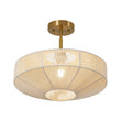 Load image into Gallery viewer, Farmhouze Light-Farmhouse Coastal Woven Rope Round Cage Semi Flush Mount-Ceiling Light-Ivory String-
