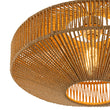 Load image into Gallery viewer, Farmhouze Light-Farmhouse Coastal Woven Rope Round Cage Semi Flush Mount-Ceiling Light-Ivory String-
