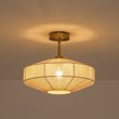 Load image into Gallery viewer, Farmhouze Light-Farmhouse Coastal Woven Rope Round Cage Semi Flush Mount-Ceiling Light-Ivory String-
