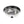 Load image into Gallery viewer, Farmhouze Light - Farmhouse Cracked Textured Glass Round Flush Mount Light - Ceiling Light - Black - 
