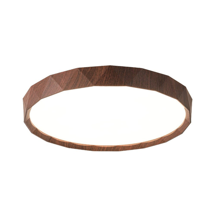 Farmhouze Light - Farmhouse Dimmable LED Round Faux Wood Ceiling Light - Ceiling Light - Natural Wood Pattern - 
