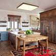Load image into Gallery viewer, Farmhouze Light - Farmhouse Dimmable LED Walnut Wood Rectangle Ceiling Light - Ceiling Light - 24.4 In (Back Order) - 
