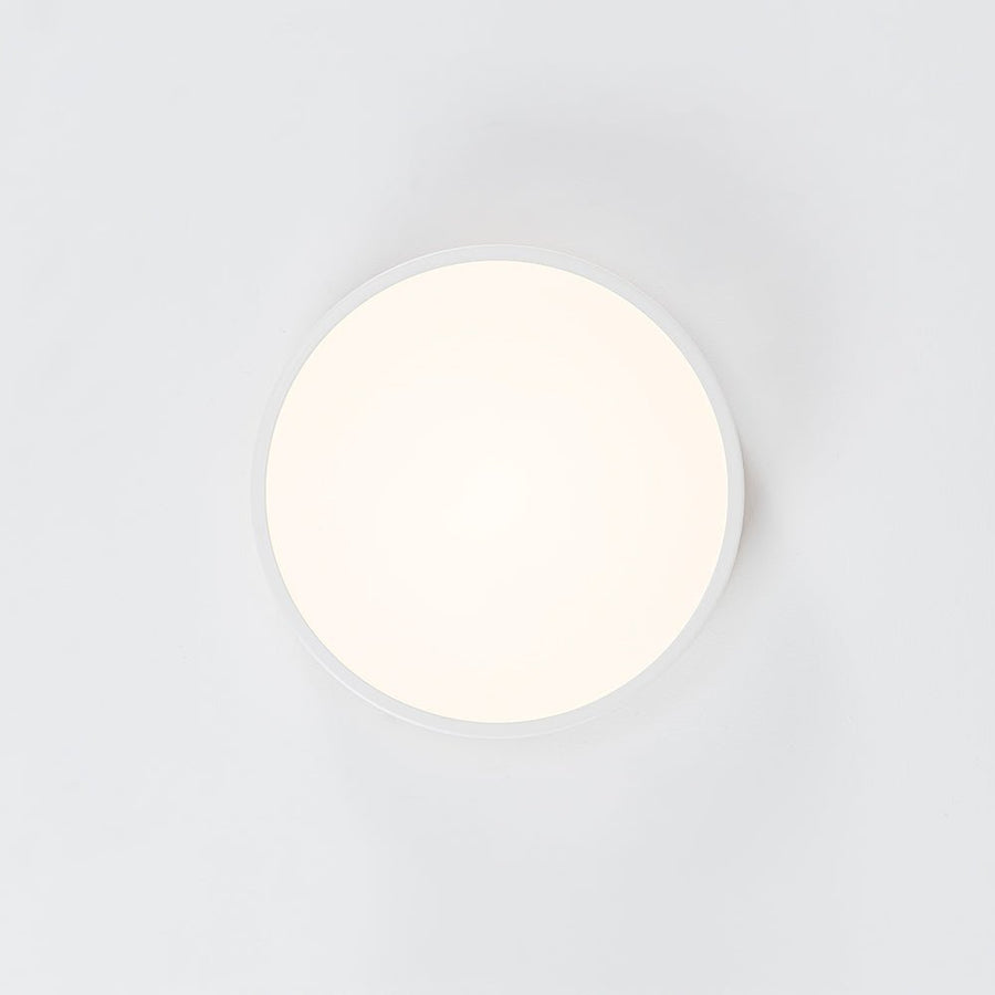 Farmhouze Light - Farmhouse Dimmable Wooden Round Flush Mount Ceiling Light - Ceiling Light - White - 11 in - 