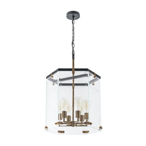 Farmhouze Light - Farmhouse Manor 6 - Light Clear Glass Cage Chandelier - Chandelier - 6 - Light - 