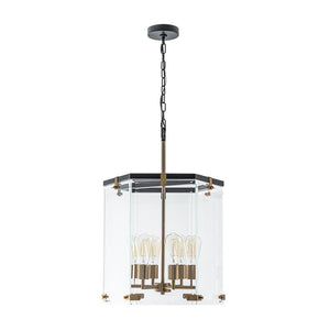 Farmhouze Light - Farmhouse Manor 6 - Light Clear Glass Cage Chandelier - Chandelier - 6 - Light - 