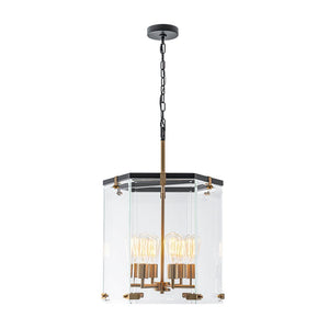Farmhouze Light - Farmhouse Manor 6 - Light Clear Glass Cage Chandelier - Chandelier - 6 - Light - 