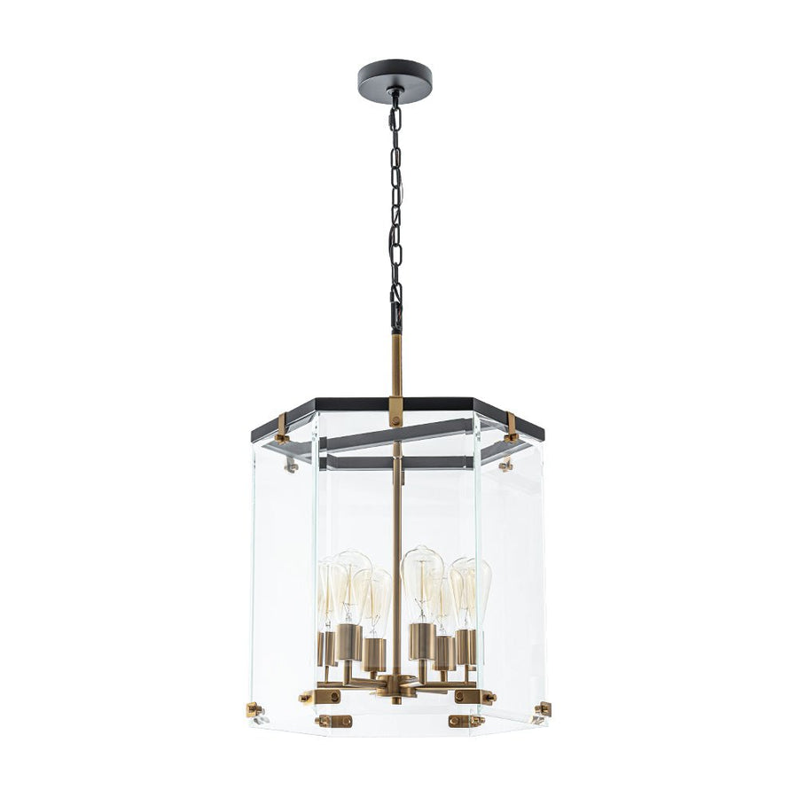Farmhouze Light - Farmhouse Manor 6 - Light Clear Glass Cage Chandelier - Chandelier - 6 - Light - 