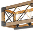 Load image into Gallery viewer, Farmhouze Light-Farmhouse Rectangle Wood Cage Semi Flush Kitchen Island Light-Ceiling Light-5-Light-
