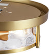 Load image into Gallery viewer, Farmhouze Light-Farmhouse Round Hammered Glass Semi Flush Mount Light-Ceiling Light-Brass-
