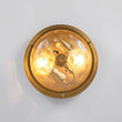 Load image into Gallery viewer, Farmhouze Light-Farmhouse Round Hammered Glass Semi Flush Mount Light-Ceiling Light-Brass-
