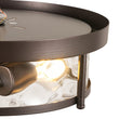 Load image into Gallery viewer, Farmhouze Light-Farmhouse Round Hammered Glass Semi Flush Mount Light-Ceiling Light-Oil-Rubbed Bronze-
