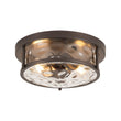 Load image into Gallery viewer, Farmhouze Light-Farmhouse Round Hammered Glass Semi Flush Mount Light-Ceiling Light-Oil-Rubbed Bronze-
