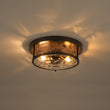 Load image into Gallery viewer, Farmhouze Light-Farmhouse Round Hammered Glass Semi Flush Mount Light-Ceiling Light-Oil-Rubbed Bronze-
