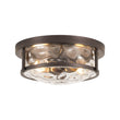 Load image into Gallery viewer, Farmhouze Light-Farmhouse Round Hammered Glass Semi Flush Mount Light-Ceiling Light-Oil-Rubbed Bronze-
