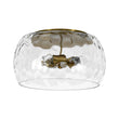 Load image into Gallery viewer, Farmhouze Light-Farmhouse Round Wide Clear Water Glass Ceiling Light-Ceiling Light-Brass-
