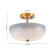 Load image into Gallery viewer, Farmhouze Light-Farmhouse Shaker Milky Blue Art Glass Dome Ceiling Light-Ceiling Light-Brass-
