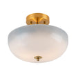 Load image into Gallery viewer, Farmhouze Light-Farmhouse Shaker Milky Blue Art Glass Dome Ceiling Light-Ceiling Light-Brass-
