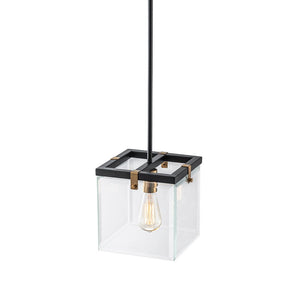 Farmhouze Light - Farmhouse Simple 1 - Light Square Glass Lantern Pendant - Pendant - 1 - Light - 