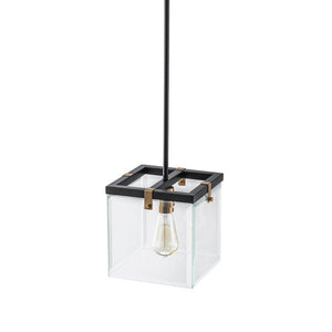 Farmhouze Light - Farmhouse Simple 1 - Light Square Glass Lantern Pendant - Pendant - 1 - Light - 