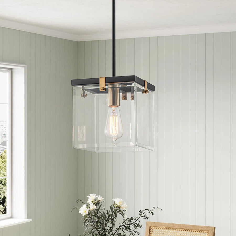 Farmhouze Light - Farmhouse Simple 1 - Light Square Glass Lantern Pendant - Pendant - 1 - Light - 