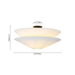 Load image into Gallery viewer, Farmhouze Light-Farmhouse Tiered Linen Flat Cone Cage Semi Flush Mount-Ceiling Light-19.7 in-

