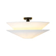 Load image into Gallery viewer, Farmhouze Light-Farmhouse Tiered Linen Flat Cone Cage Semi Flush Mount-Ceiling Light-23.6 in-
