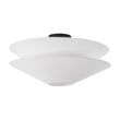 Load image into Gallery viewer, Farmhouze Light - Farmhouse Tiered Linen Flat Cone Cage Semi Flush Mount - Ceiling Light - White Linen - 

